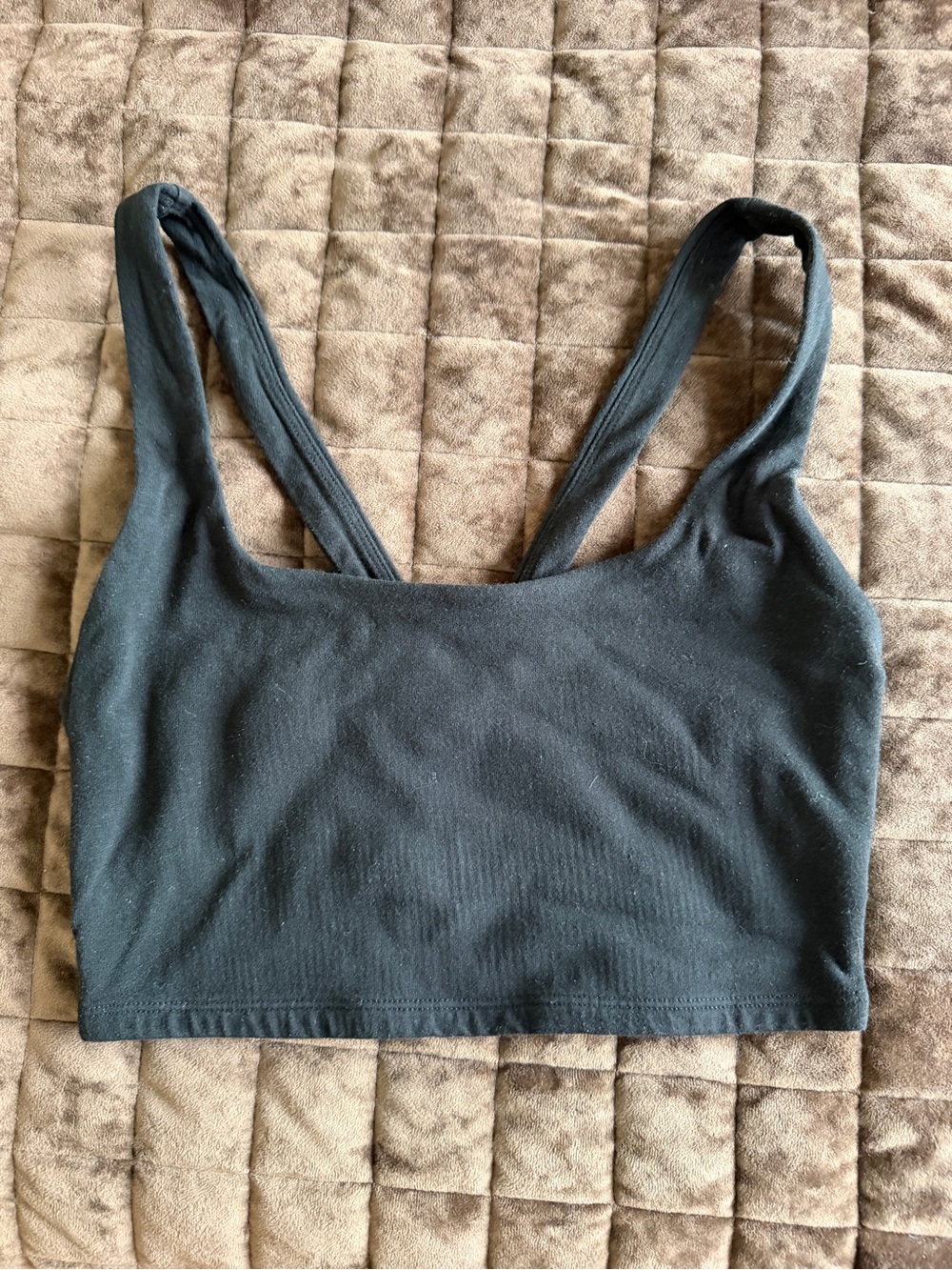 Black Women's Ribbed Bralette Top